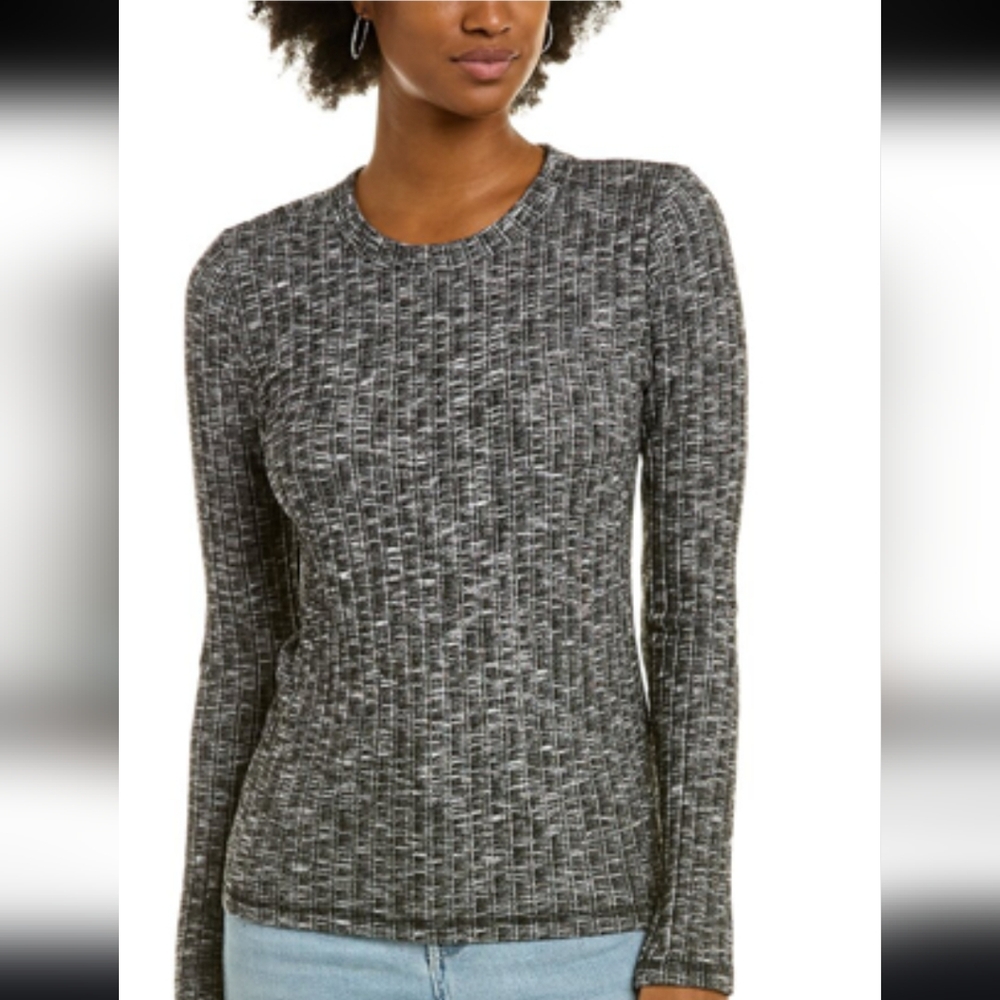 Michael Stars Rama crew neck top Black and white size L